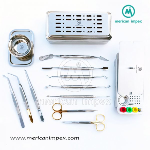 Merican Dental PRF Box GRF Box Suture Corn Plier Spoon Pad Carrier Set 1