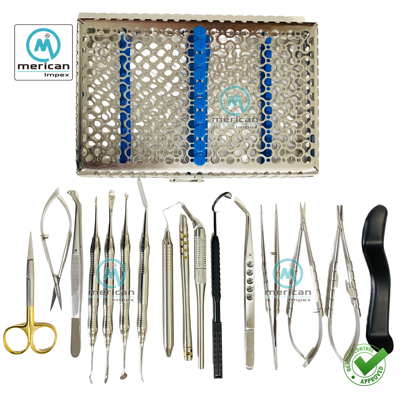 Micro Oral Surgery Kit Periodontal Micro oral surgery kit for periodontal procedures, featuring precision dental surgical instruments for gum surgery and microsuturing.